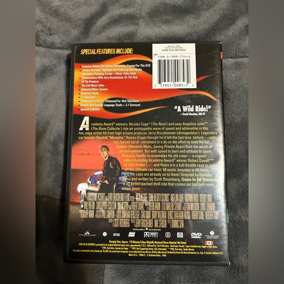 DVD/BLU RAY - BUNDLE 4 FOR $25 - GONE IN SIXTY SECONDS - Picture 2 of 4